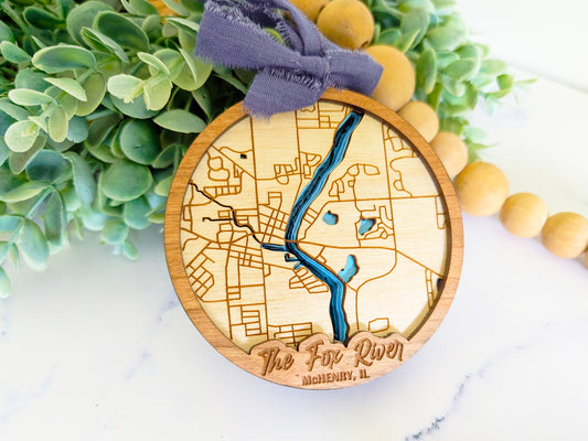 Fox River Lake Depth Ornament