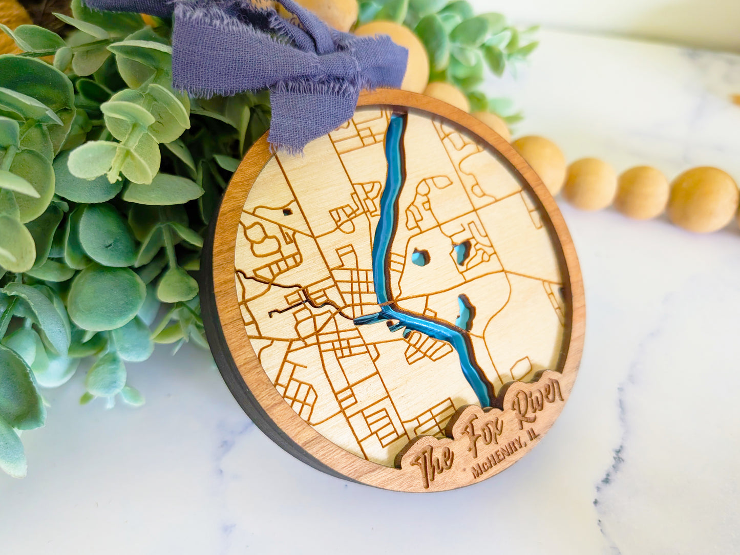 Fox River Lake Depth Ornament