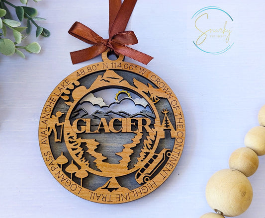 Glacier national park ornament