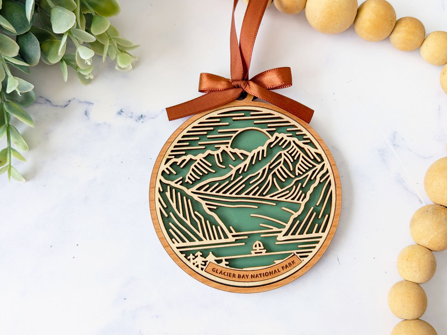 Glacier Bay national park ornament, Glacier Bay ornament, Glacier Bay souvenir, national park gifts, national park ornament, gift for hiker, Christmas gift