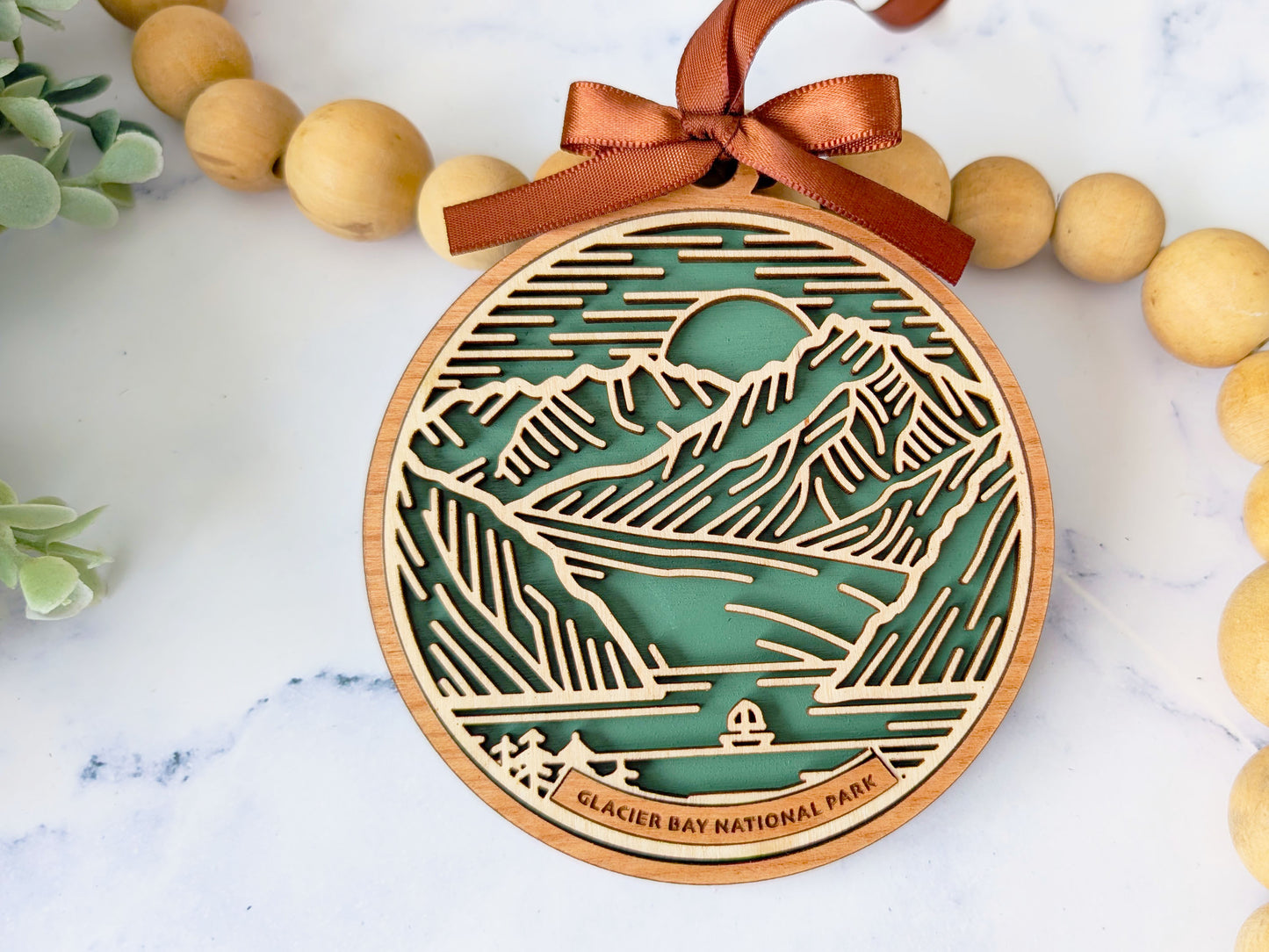 Glacier Bay national park ornament, Glacier Bay ornament, Glacier Bay souvenir, national park gifts, national park ornament, gift for hiker, Christmas gift