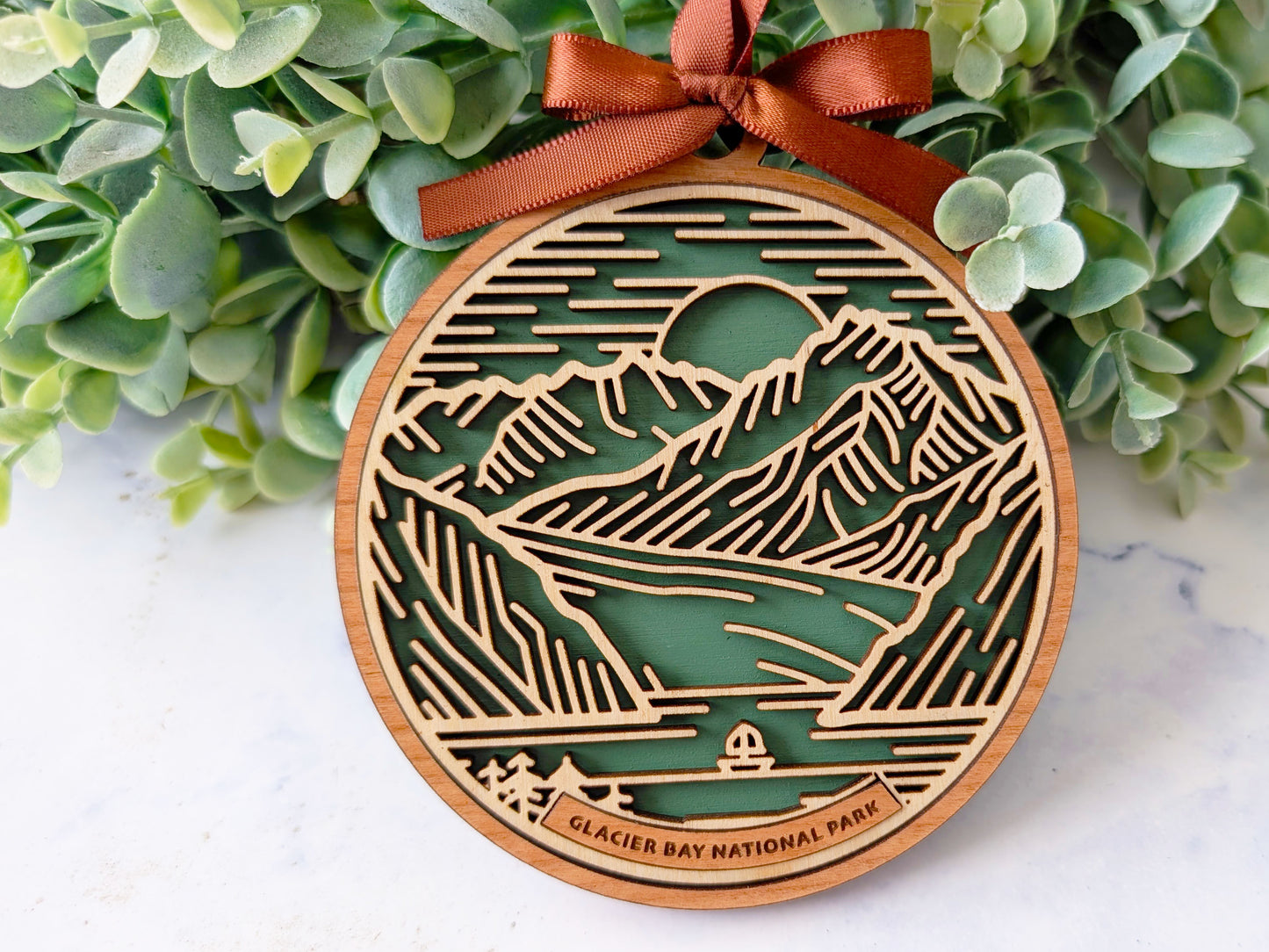 Glacier Bay national park ornament, Glacier Bay ornament, Glacier Bay souvenir, national park gifts, national park ornament, gift for hiker, Christmas gift