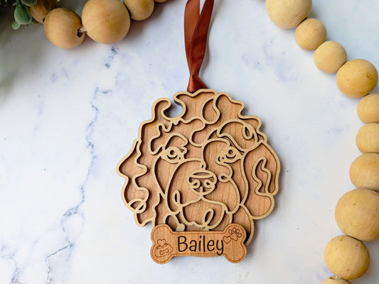 Goldendoodle Dog Ornament