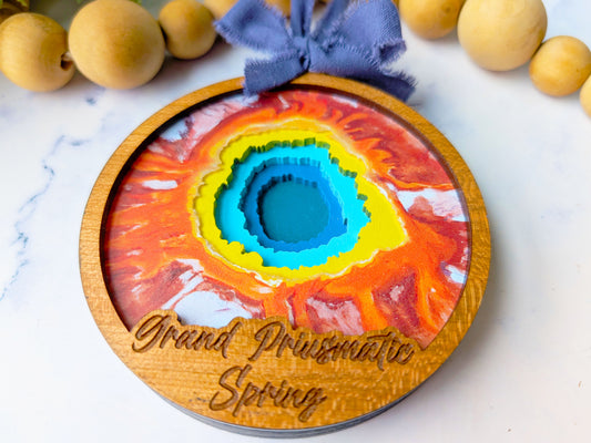 Grand Prismatic Spring 3D Ornament – Yellowstone National Park Keepsake