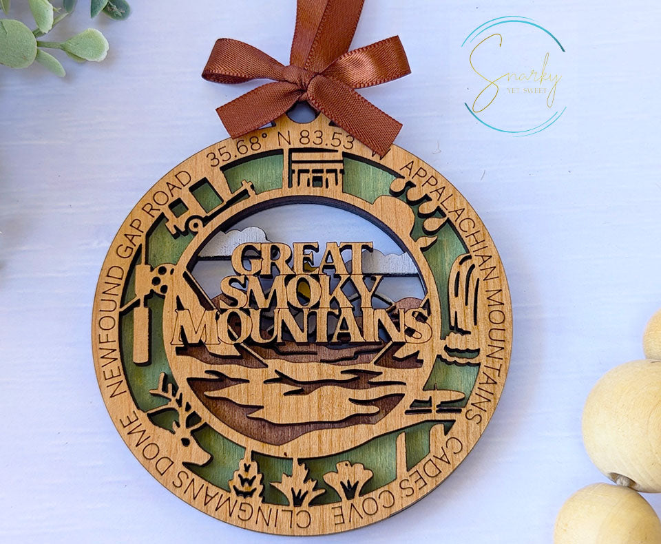 Great Smoky Mountains national park ornament, Great Smoky Mountains ornament, Great Smoky Mountains souvenir, national park ornament