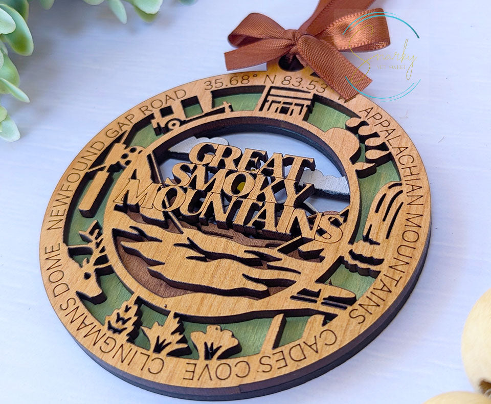 Great Smoky Mountains national park ornament, Great Smoky Mountains ornament, Great Smoky Mountains souvenir, national park ornament