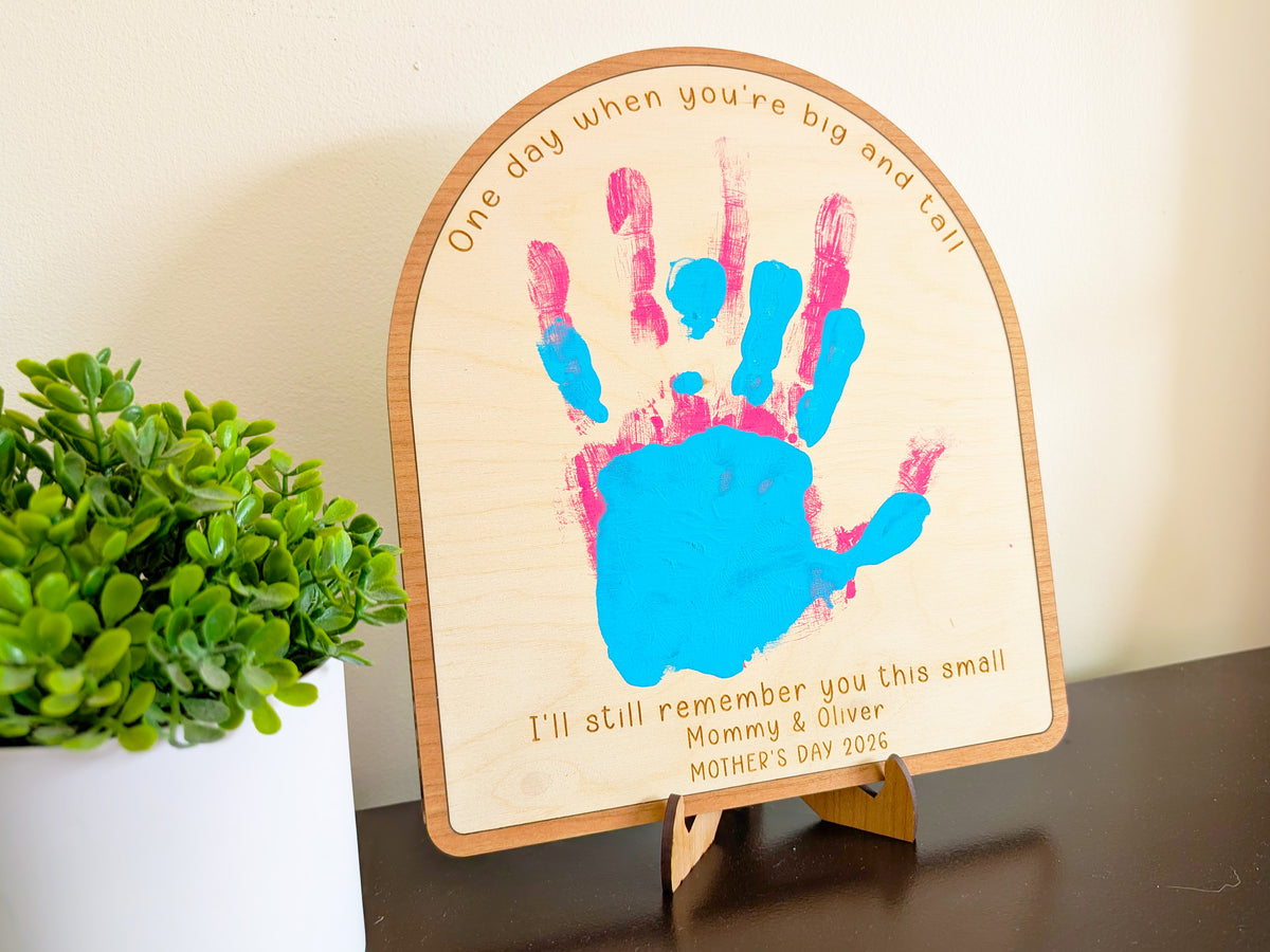 Personalized "I'll Remember You This Small" Handprint Sign