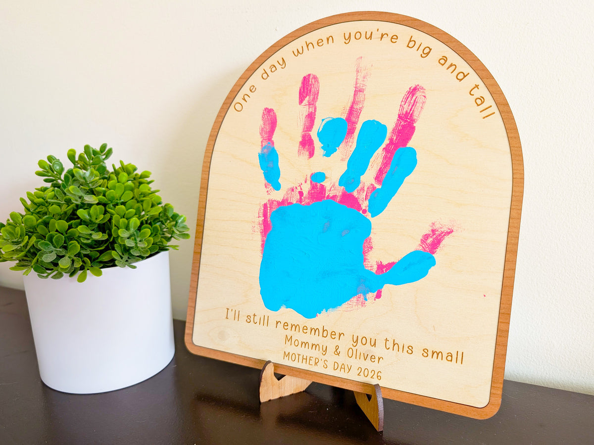 Personalized "I'll Remember You This Small" Handprint Sign