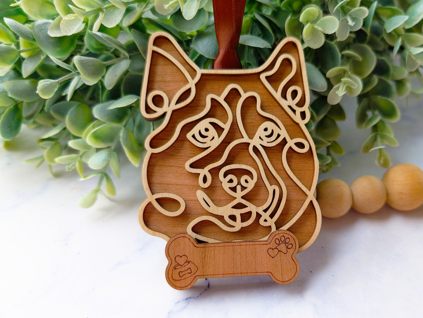 Husky Dog Ornament