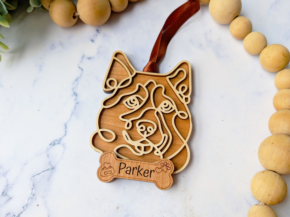 Husky Dog Ornament