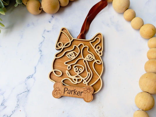 Husky Dog Ornament