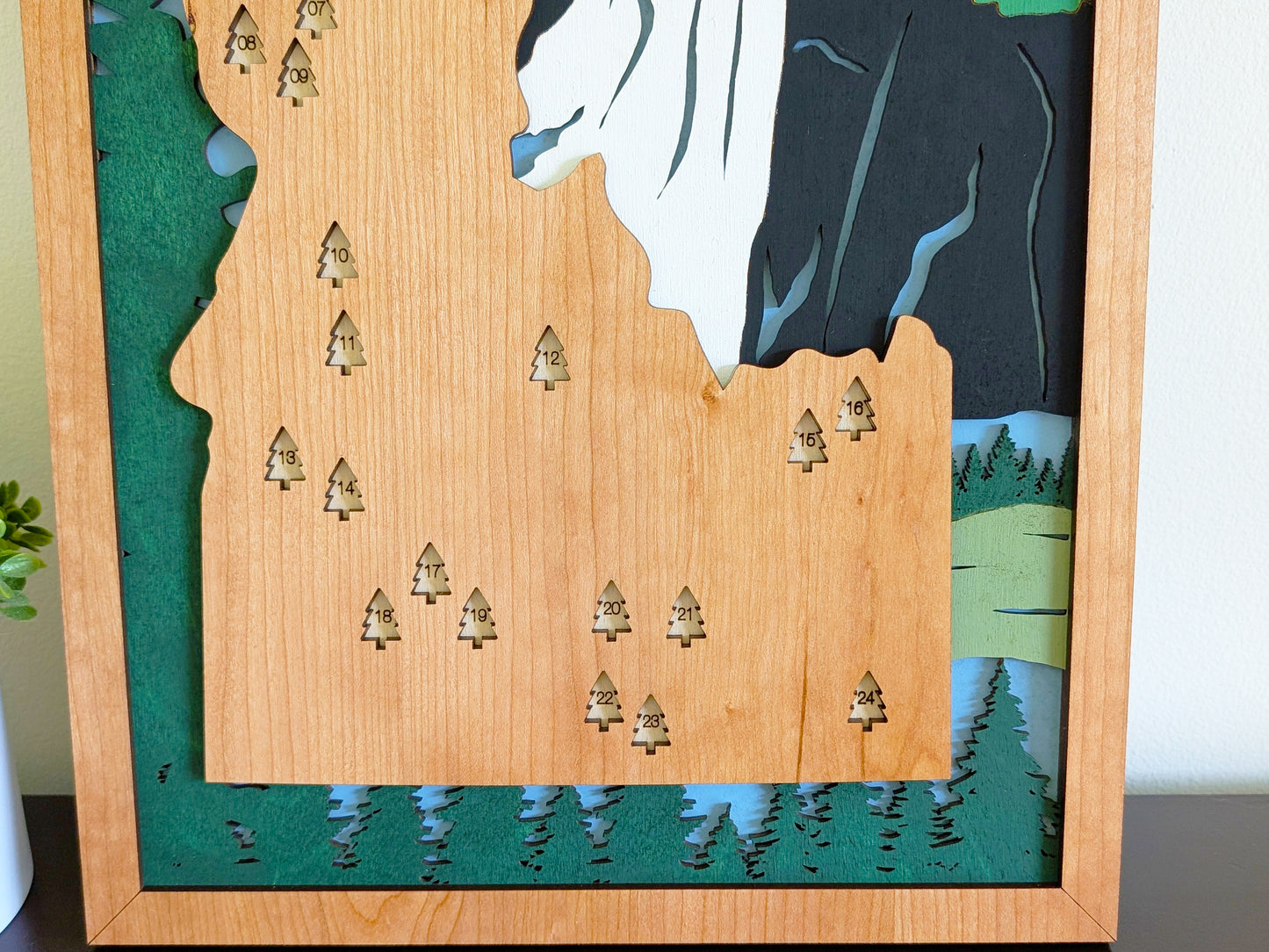 Idaho State Parks Tracker Map | Idaho State Park Map | Idaho Gifts |Idaho State Park Travel Map | Hiking Gift for Dad |Wood Anniversary Gift