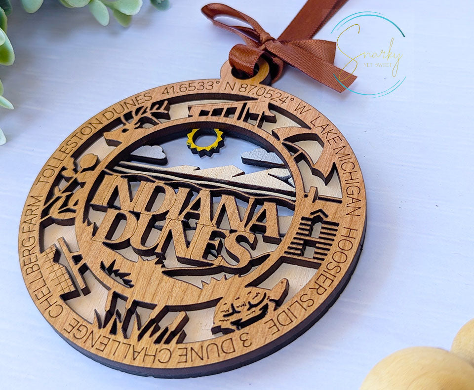 Indiana Dunes national park ornament