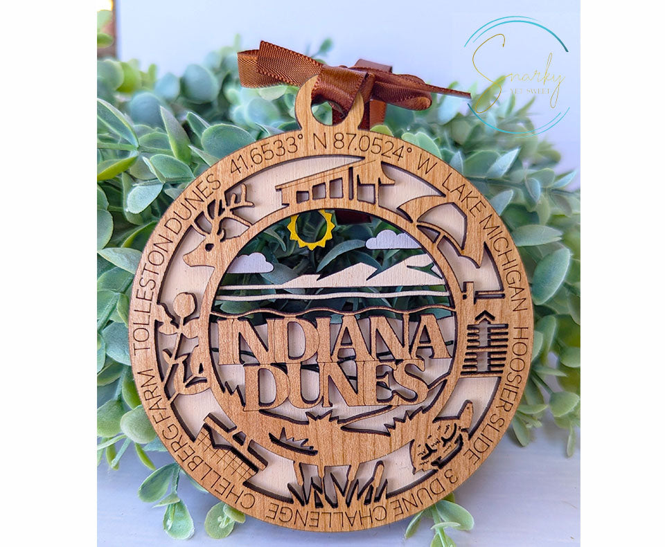 Indiana Dunes national park ornament