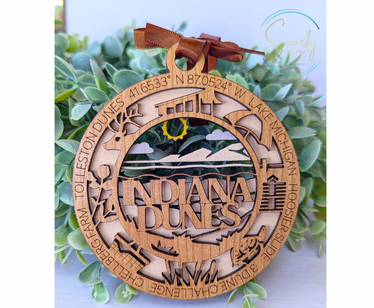 Indiana Dunes national park ornament