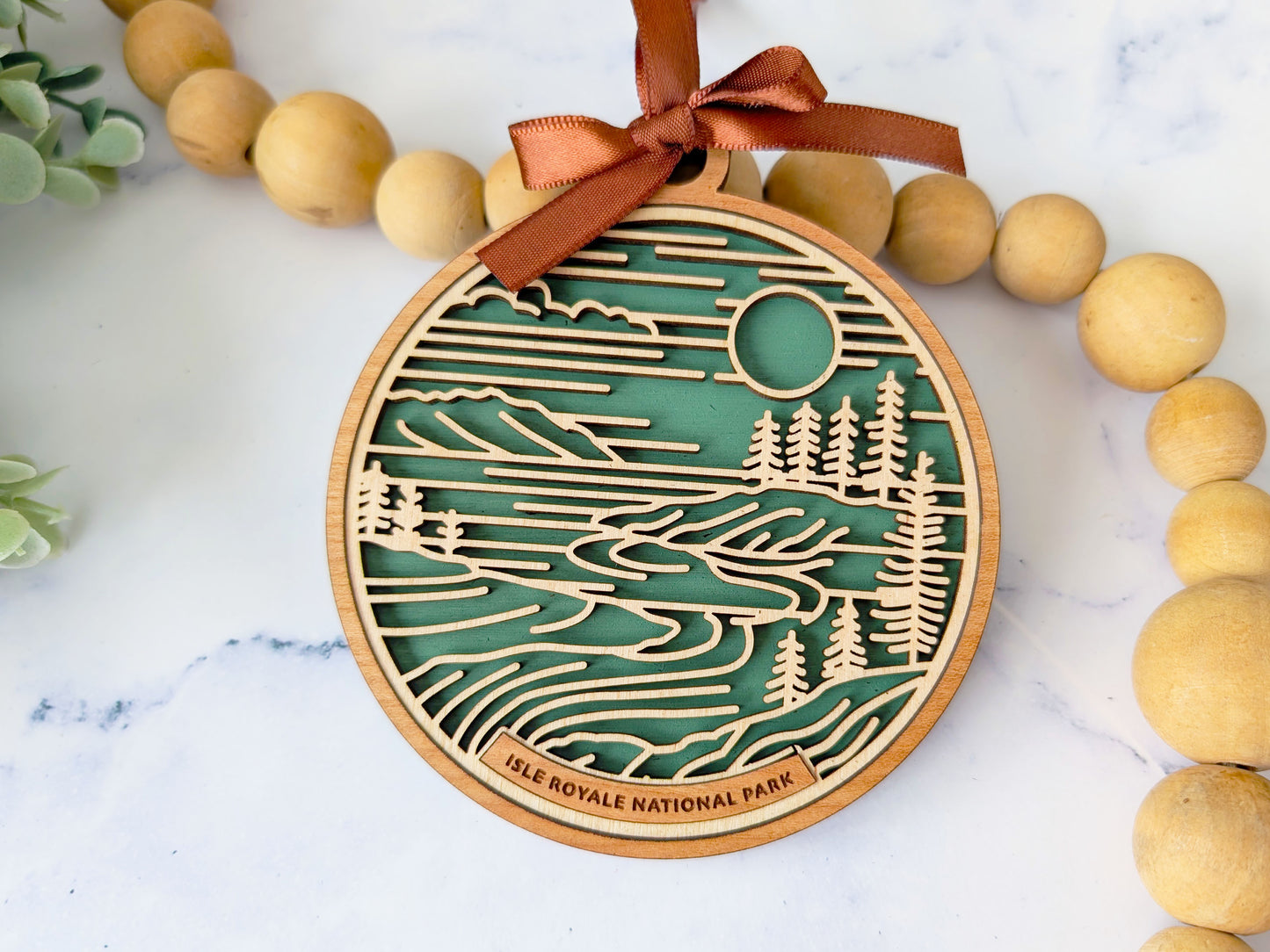 Isle Royale national park ornament, Isle Royale ornament, Isle Royale souvenir, national park gifts, national park ornament, gift for hiker, Christmas gift