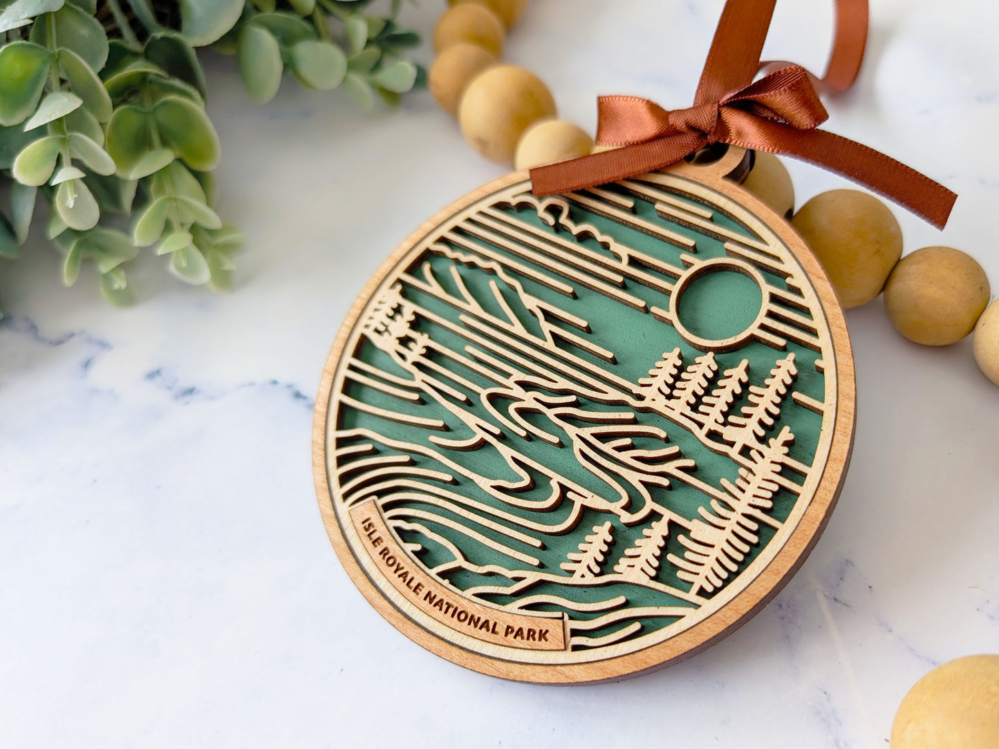 Isle Royale national park ornament, Isle Royale ornament, Isle Royale souvenir, national park gifts, national park ornament, gift for hiker, Christmas gift