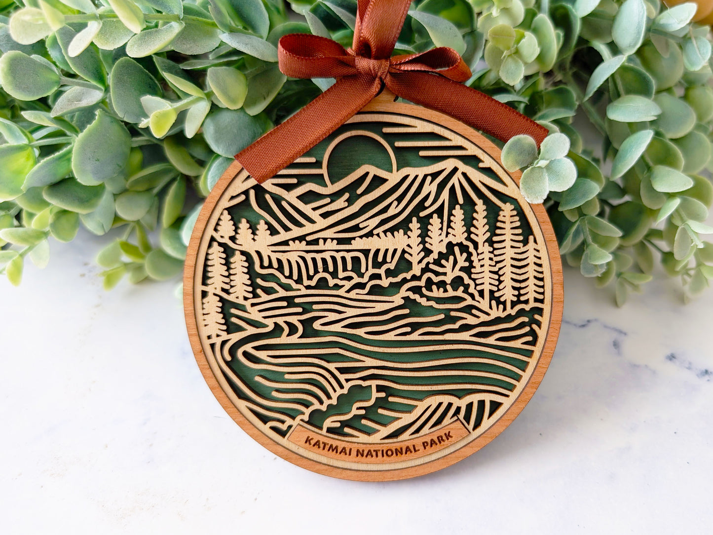Katmai national park ornament, Katmai ornament, Katmai souvenir, national park gifts, national park ornament, gift for hiker, Christmas gift