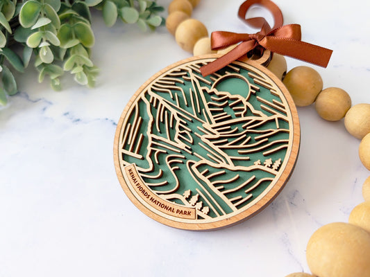 Kenai Fjords national park ornament, Kenai Fjords ornament, Kenai Fjords souvenir, national park gifts, national park ornament, gift for hiker, Christmas gift