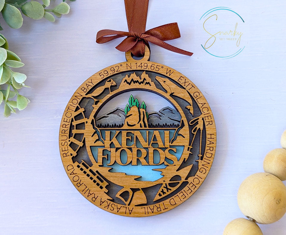 Kenai Fjords national park ornament
