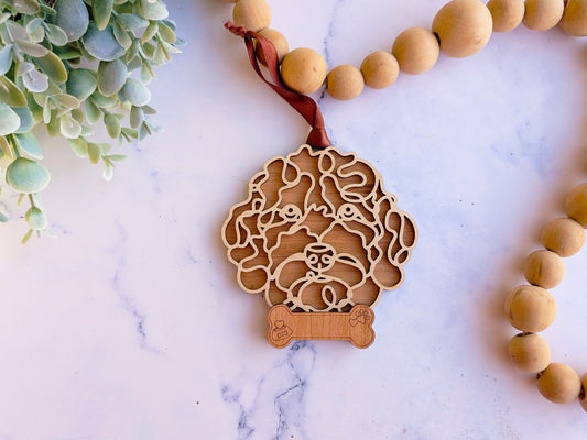 Labradoodle Dog Ornament