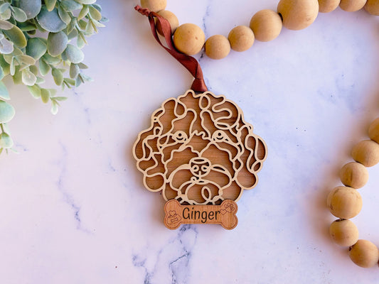 Labradoodle Dog Ornament