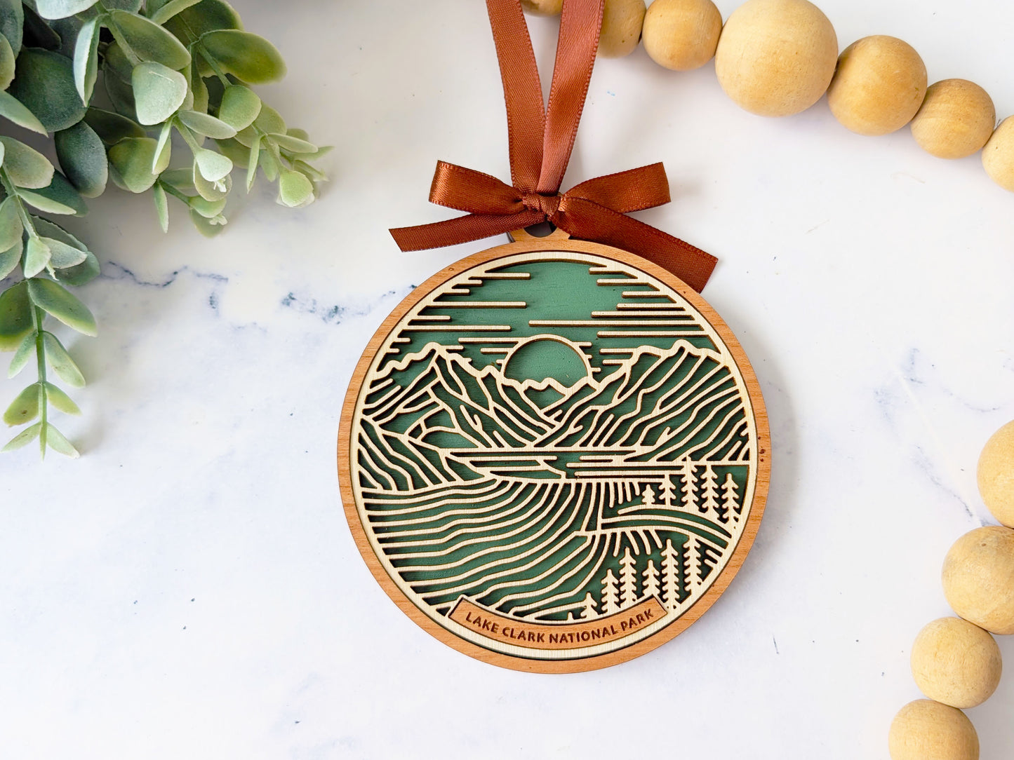 Lake Clark national park ornament, Lake Clark ornament, Lake Clark souvenir, national park gifts, national park ornament, gift for hiker, Christmas gift