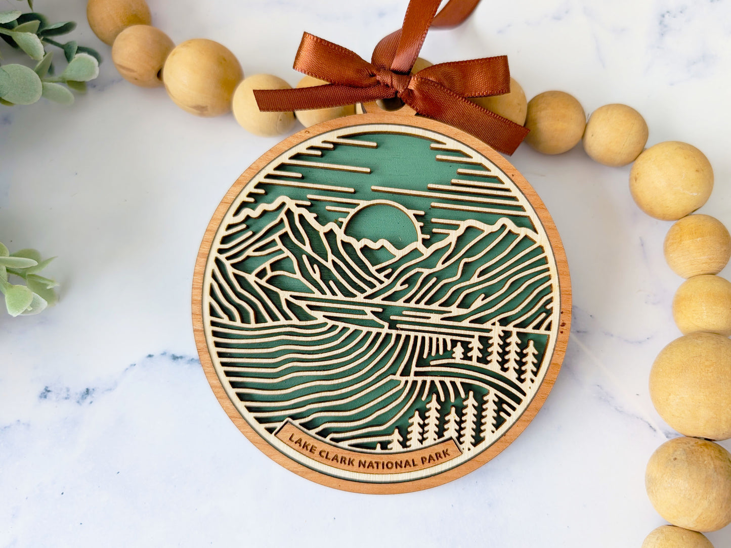 Lake Clark national park ornament, Lake Clark ornament, Lake Clark souvenir, national park gifts, national park ornament, gift for hiker, Christmas gift