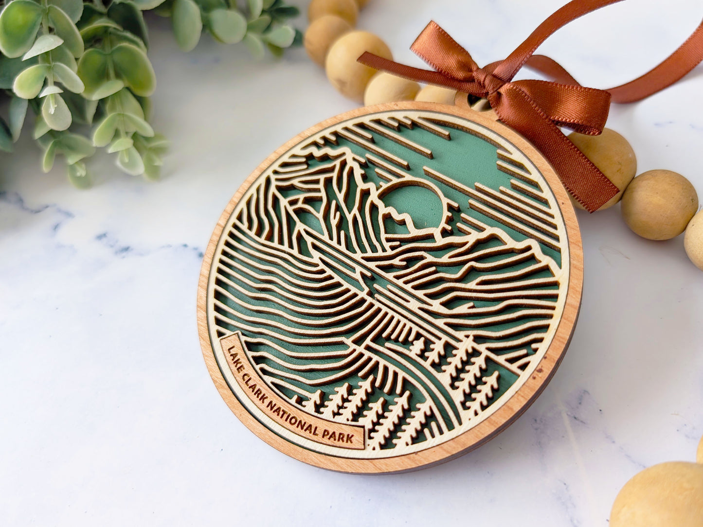 Lake Clark national park ornament, Lake Clark ornament, Lake Clark souvenir, national park gifts, national park ornament, gift for hiker, Christmas gift