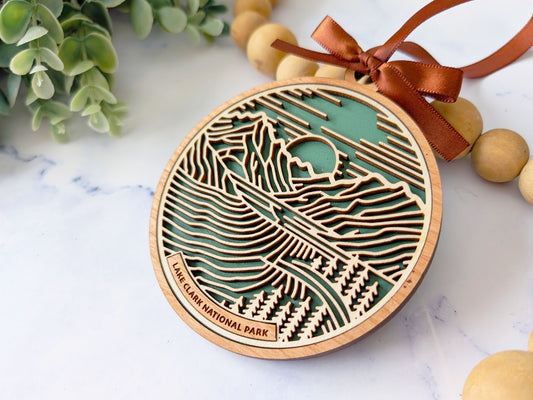 Lake Clark national park ornament, Lake Clark ornament, Lake Clark souvenir, national park gifts, national park ornament, gift for hiker, Christmas gift