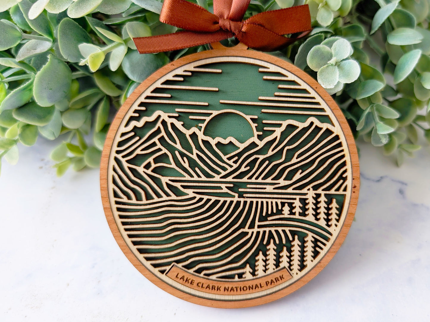 Lake Clark national park ornament, Lake Clark ornament, Lake Clark souvenir, national park gifts, national park ornament, gift for hiker, Christmas gift