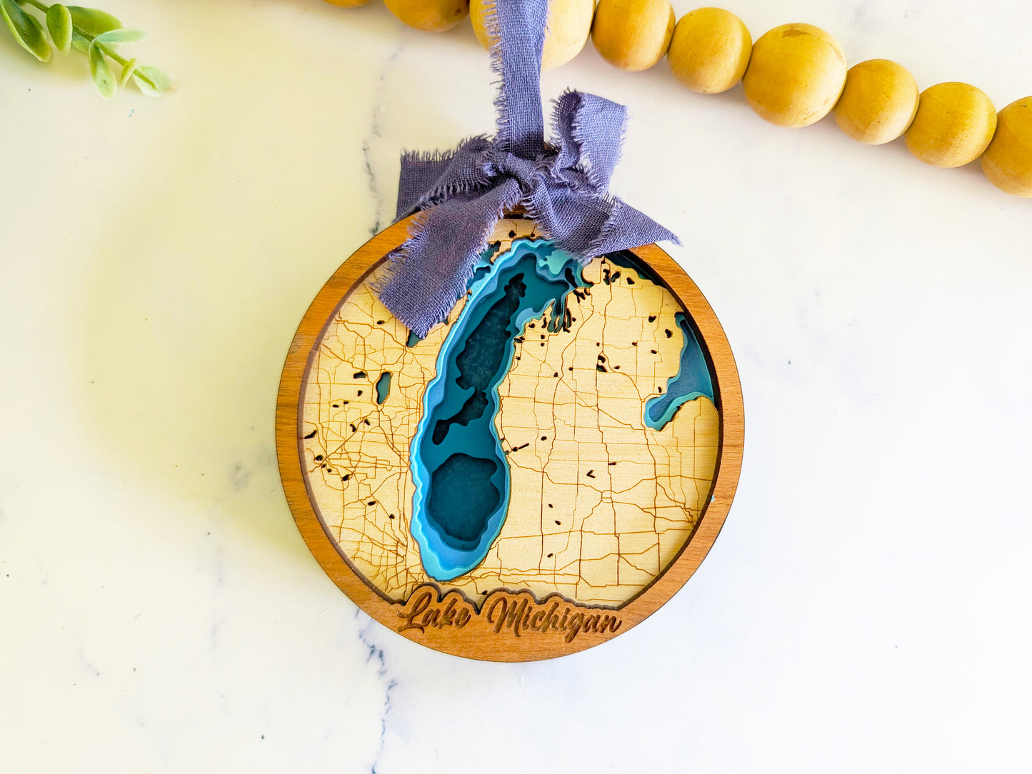 Lake Michigan Lake Depth Ornament