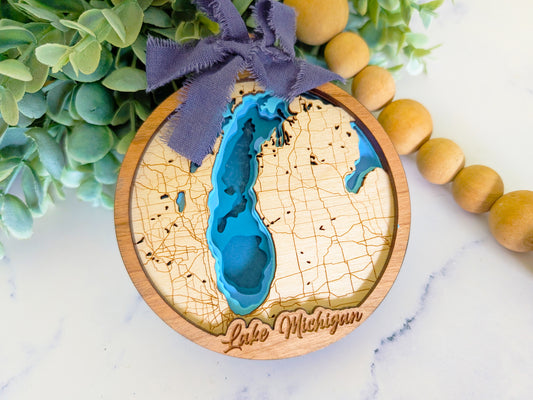 Lake Michigan Lake Depth Ornament
