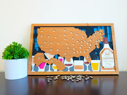 50 States of Liquor Adventure Map