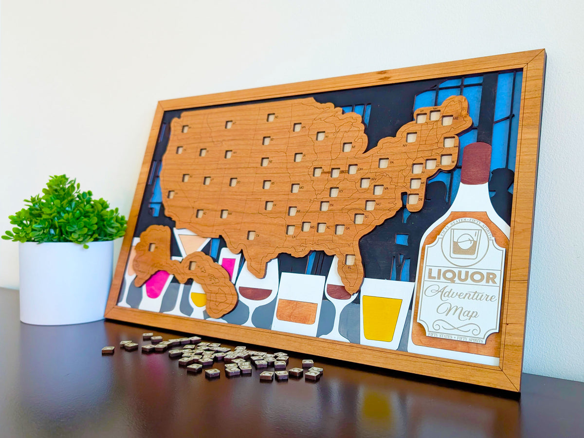 50 States of Liquor Adventure Map