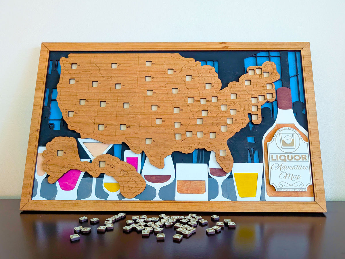 50 States of Liquor Adventure Map
