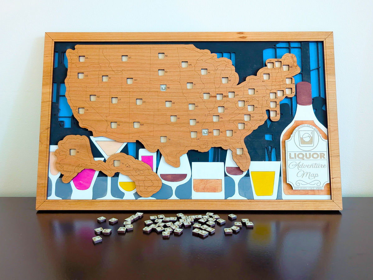 50 States of Liquor Adventure Map