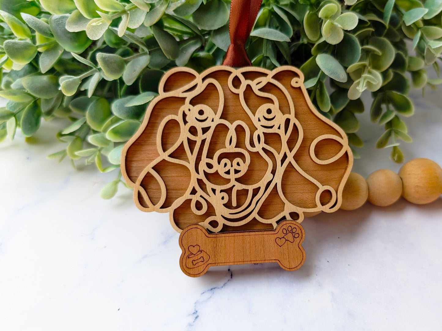 Dachshund- Long Hair Dog Ornament