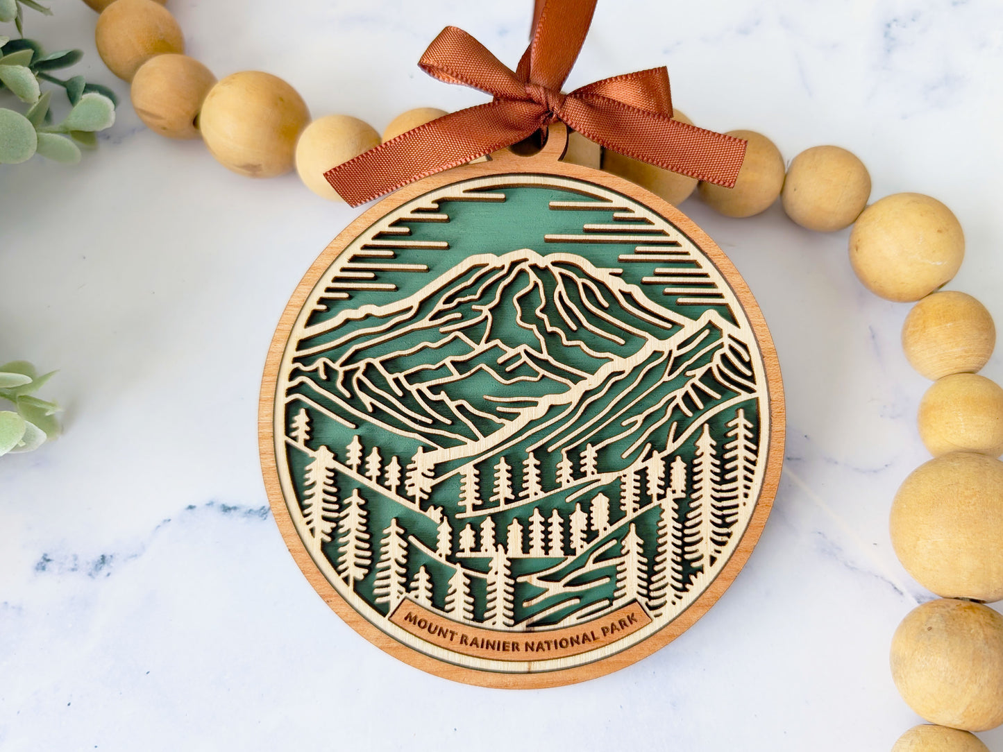 Mount Rainier national park ornament, Mount Rainier ornament, Mount Rainier souvenir, national park gifts, national park ornament, gift for hiker, Christmas gift