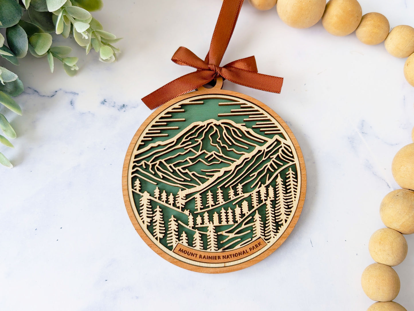 Mount Rainier national park ornament, Mount Rainier ornament, Mount Rainier souvenir, national park gifts, national park ornament, gift for hiker, Christmas gift