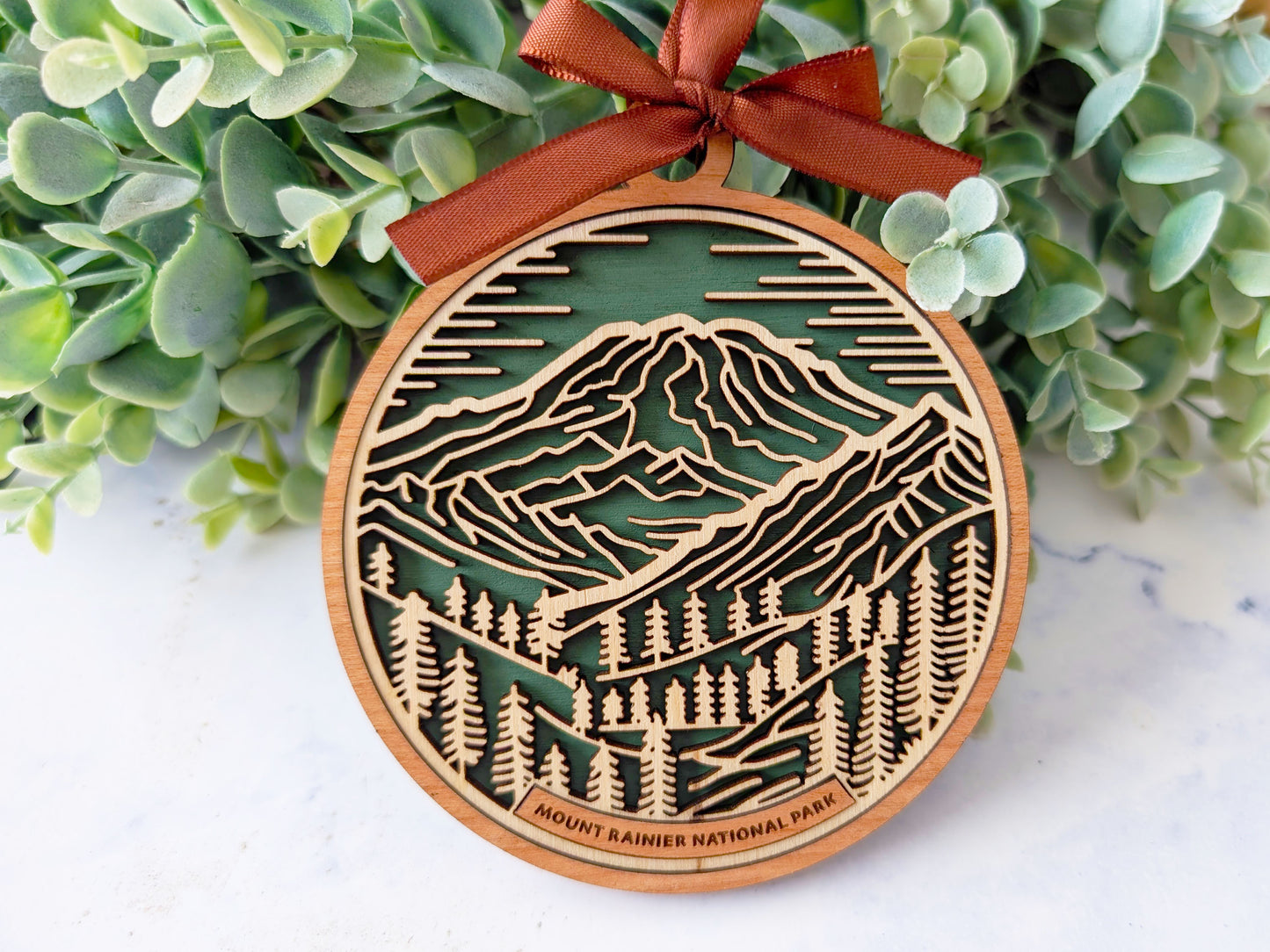 Mount Rainier national park ornament, Mount Rainier ornament, Mount Rainier souvenir, national park gifts, national park ornament, gift for hiker, Christmas gift