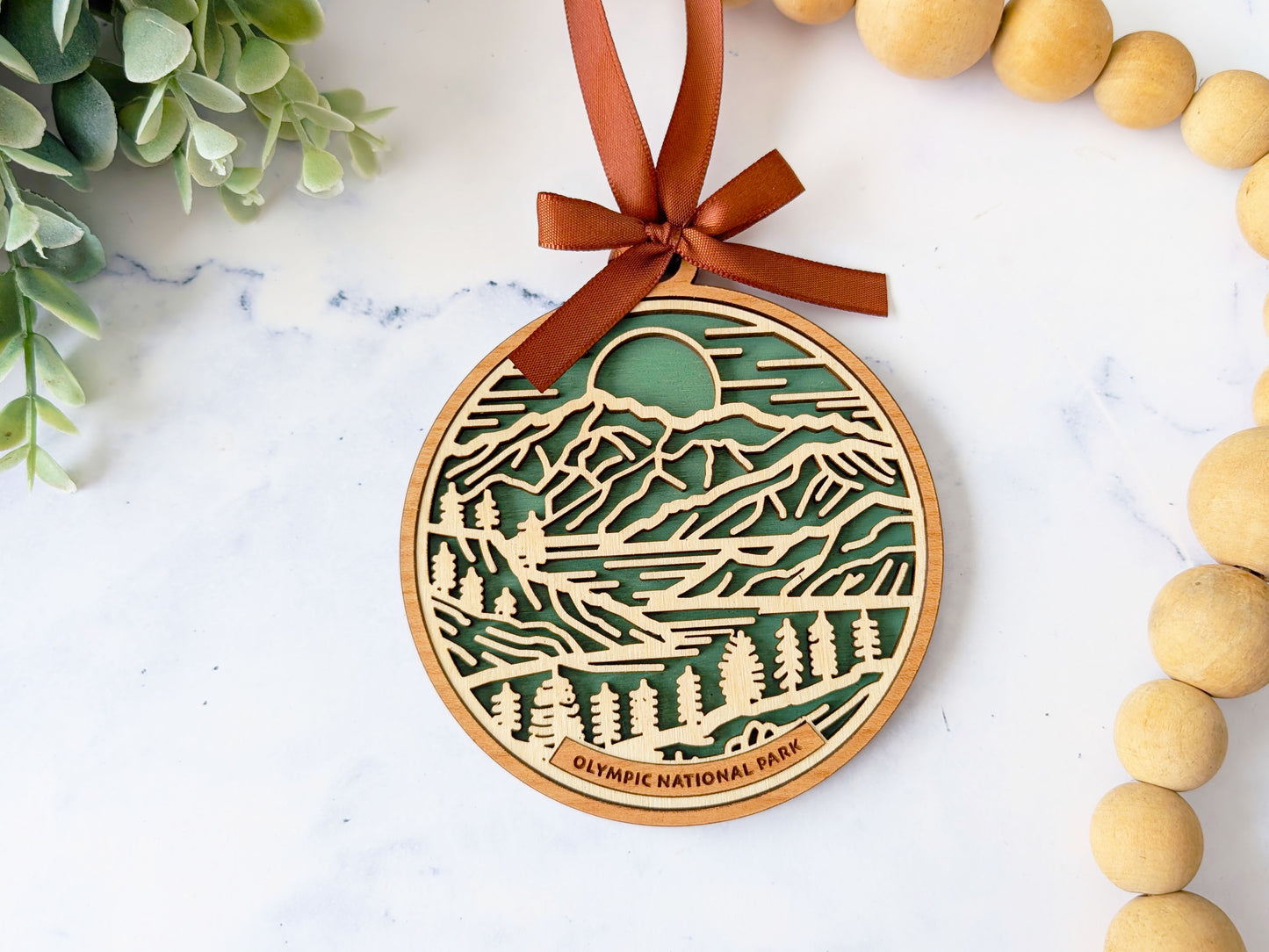 Olympic national park ornament, Olympic ornament, Olympic souvenir, national park gifts, national park ornament, gift for hiker, Christmas gift