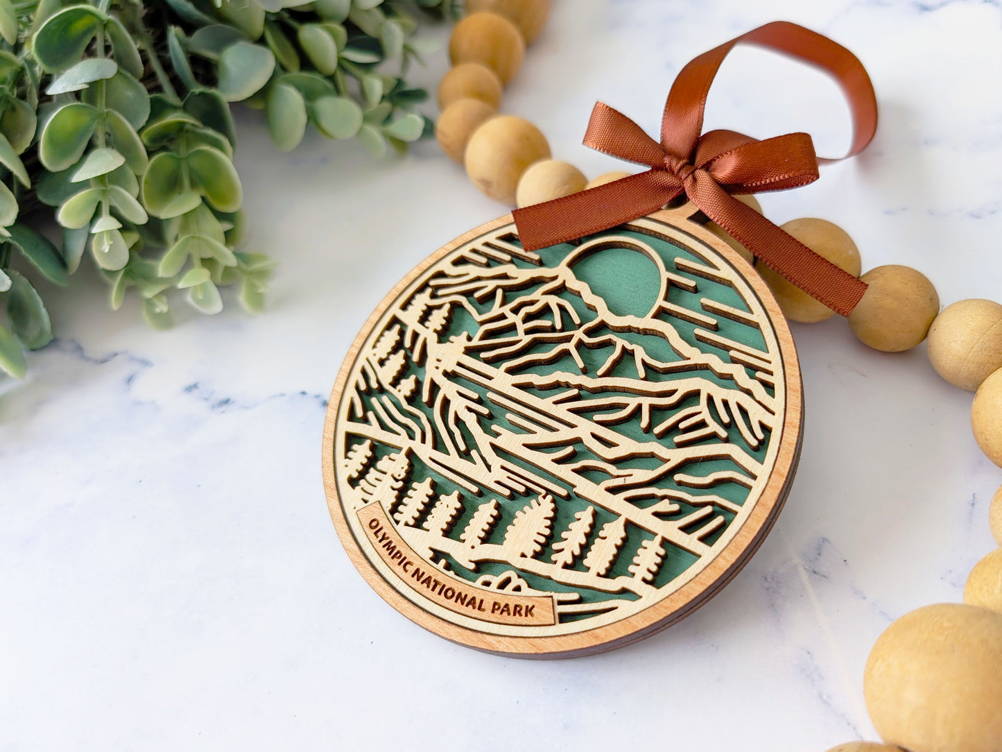 Olympic national park ornament, Olympic ornament, Olympic souvenir, national park gifts, national park ornament, gift for hiker, Christmas gift