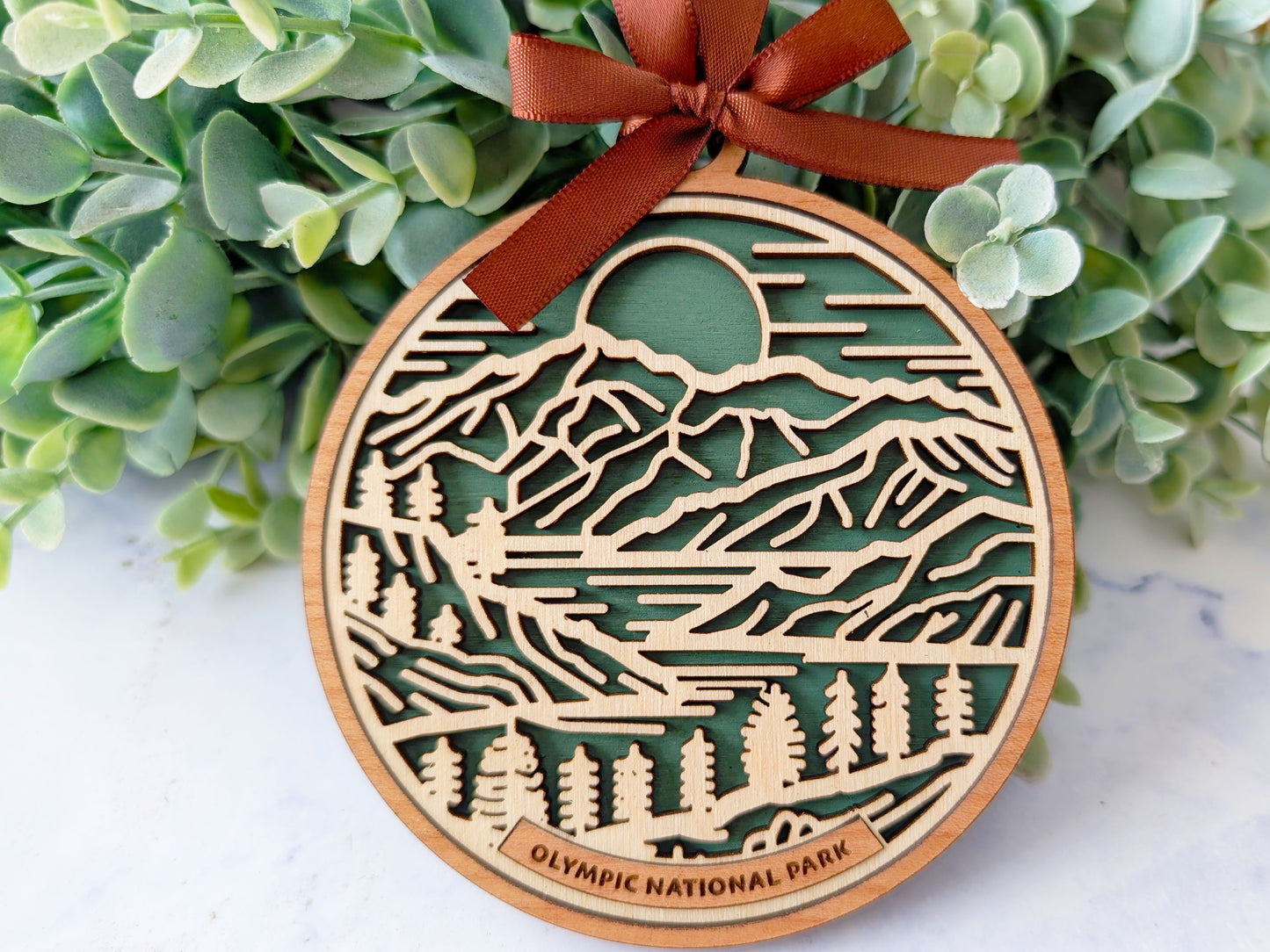 Olympic national park ornament, Olympic ornament, Olympic souvenir, national park gifts, national park ornament, gift for hiker, Christmas gift