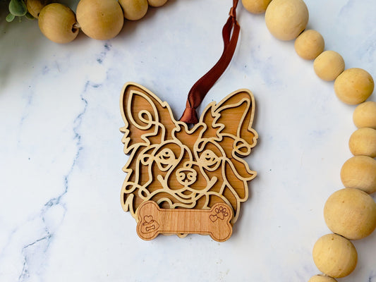 Papillon Dog Ornament