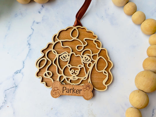 Poodle Dog Ornament