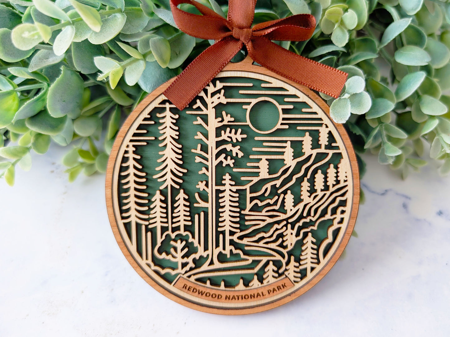 Redwood national park ornament, Redwood ornament, Redwood souvenir, national park gifts, national park ornament, gift for hiker, Christmas gift