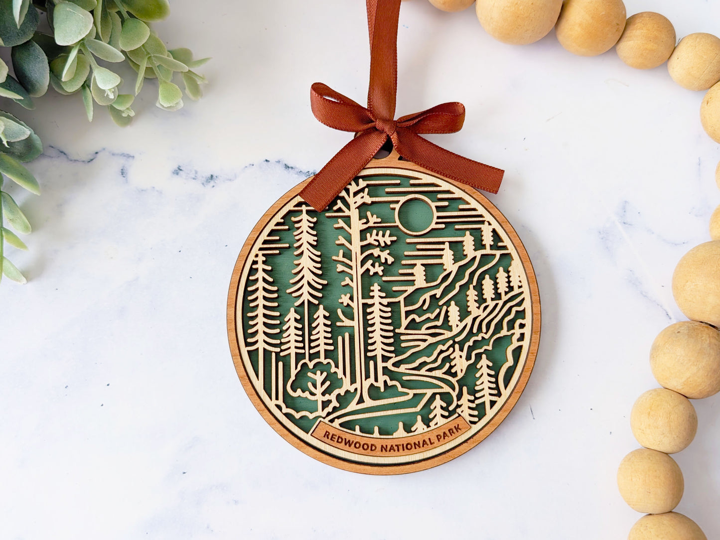 Redwood national park ornament, Redwood ornament, Redwood souvenir, national park gifts, national park ornament, gift for hiker, Christmas gift
