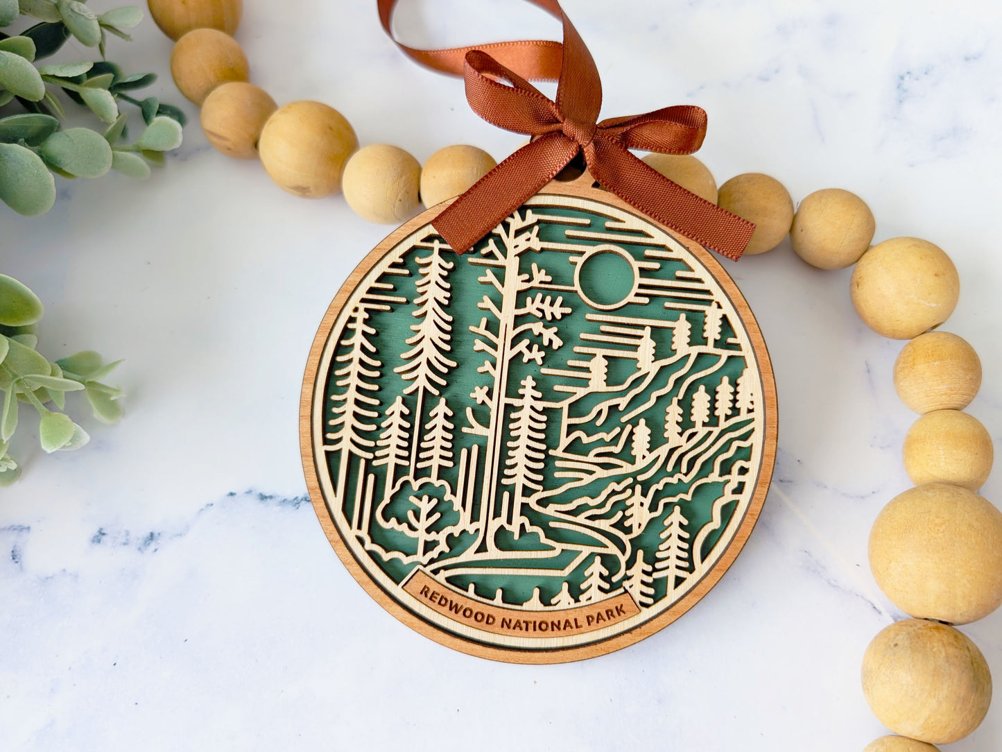 Redwood national park ornament, Redwood ornament, Redwood souvenir, national park gifts, national park ornament, gift for hiker, Christmas gift