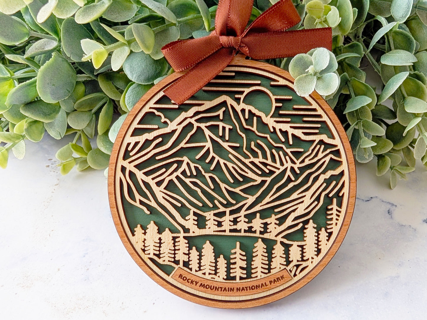 Rocky Mountain national park ornament, Rocky Mountain ornament, Rocky Mountain souvenir, national park gifts, national park ornament, gift for hiker, Christmas gift